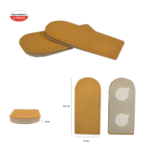 Podpiętki podwyższające ze skóry naturalnej owczej pekari